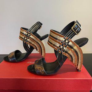 Salvatore Ferragamo Lenny Suede Heels